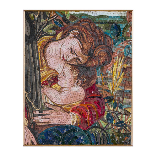 Mosaic Inspired by the Virgin from Caravaggio’s The Rest on the Flight into Egypt