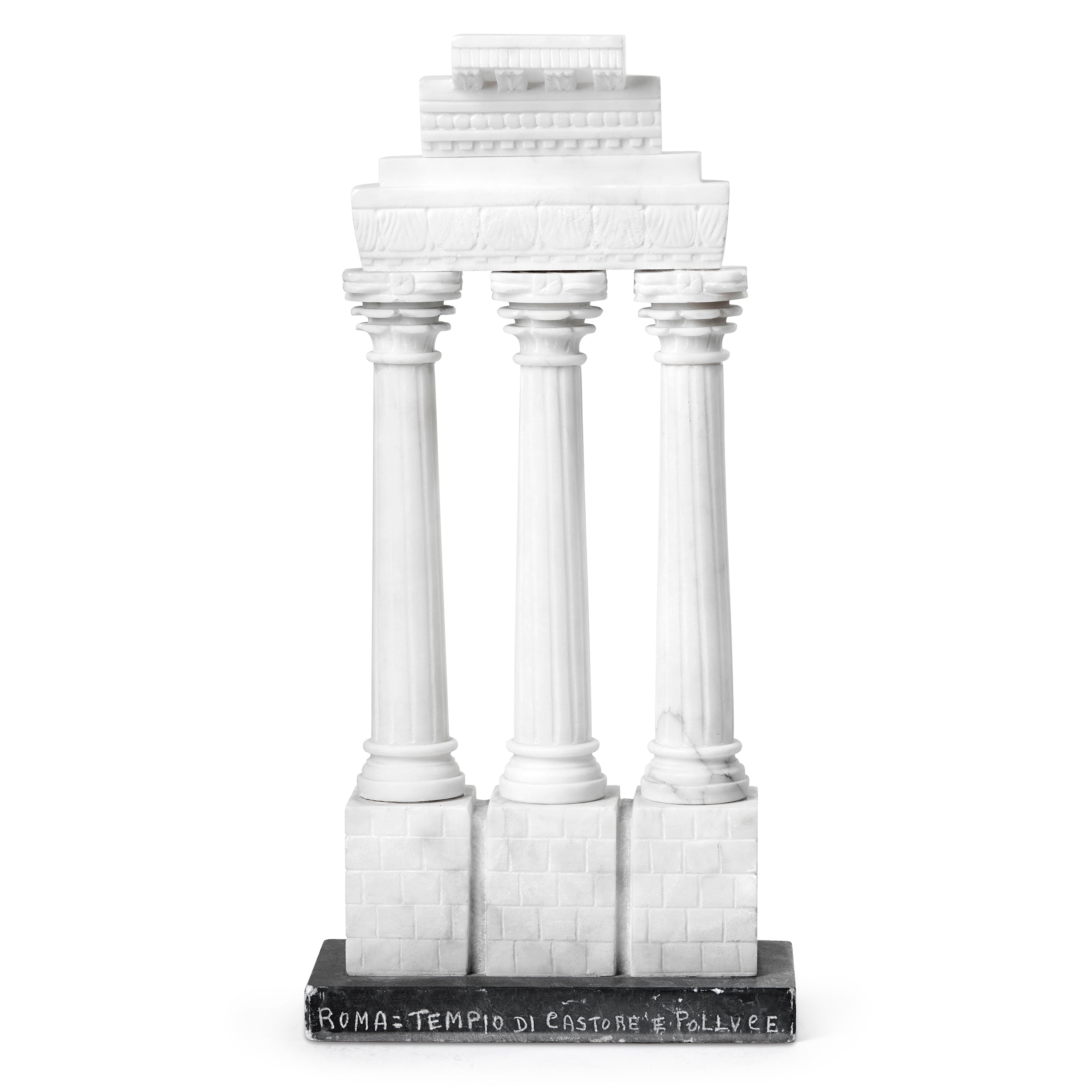 Sculpture in Alabaster and Marble of the Three Columns of the Temple of Castor and Pollux