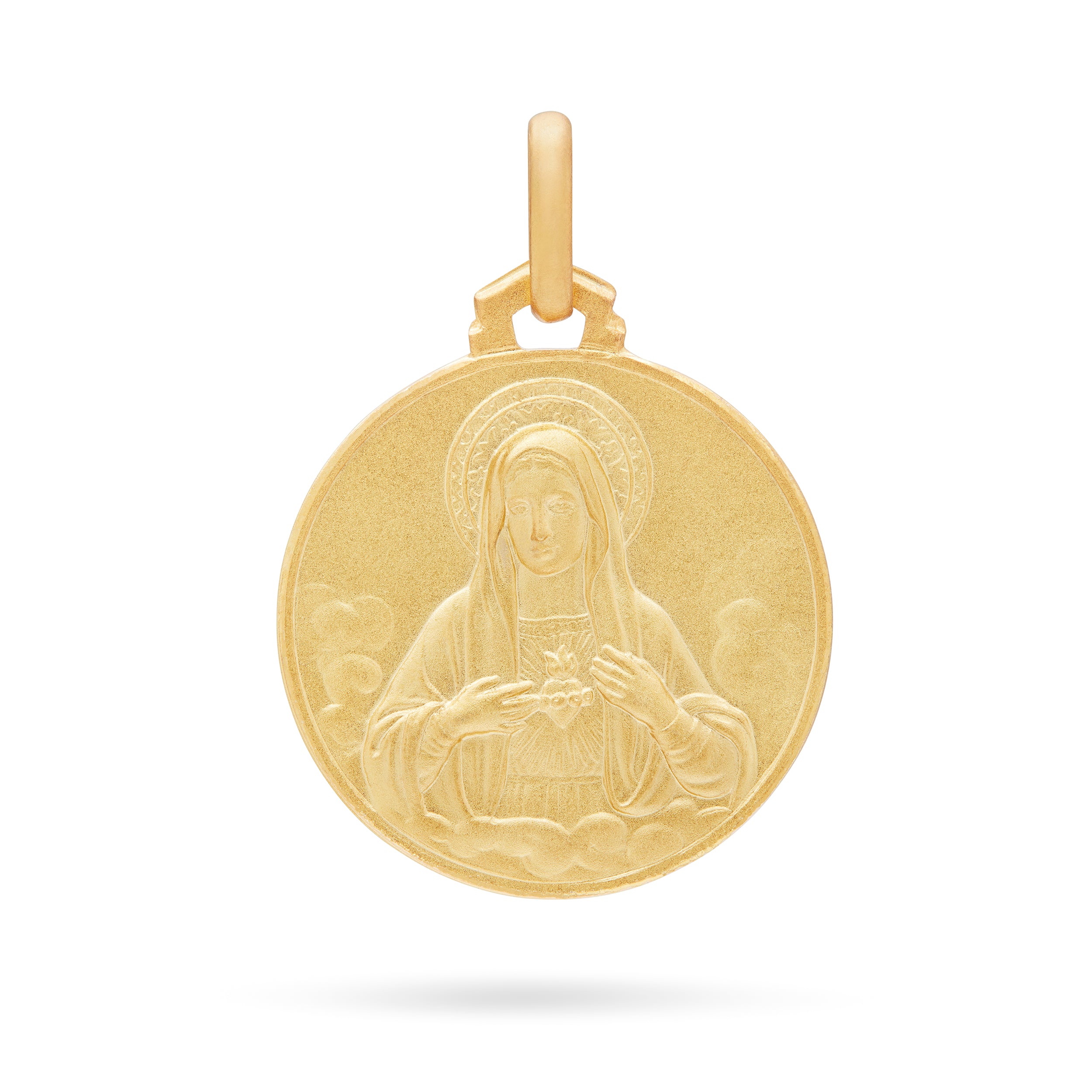 MEDALLA SAGRADO CORAZON DE MARIA EN ORO AMARILLO