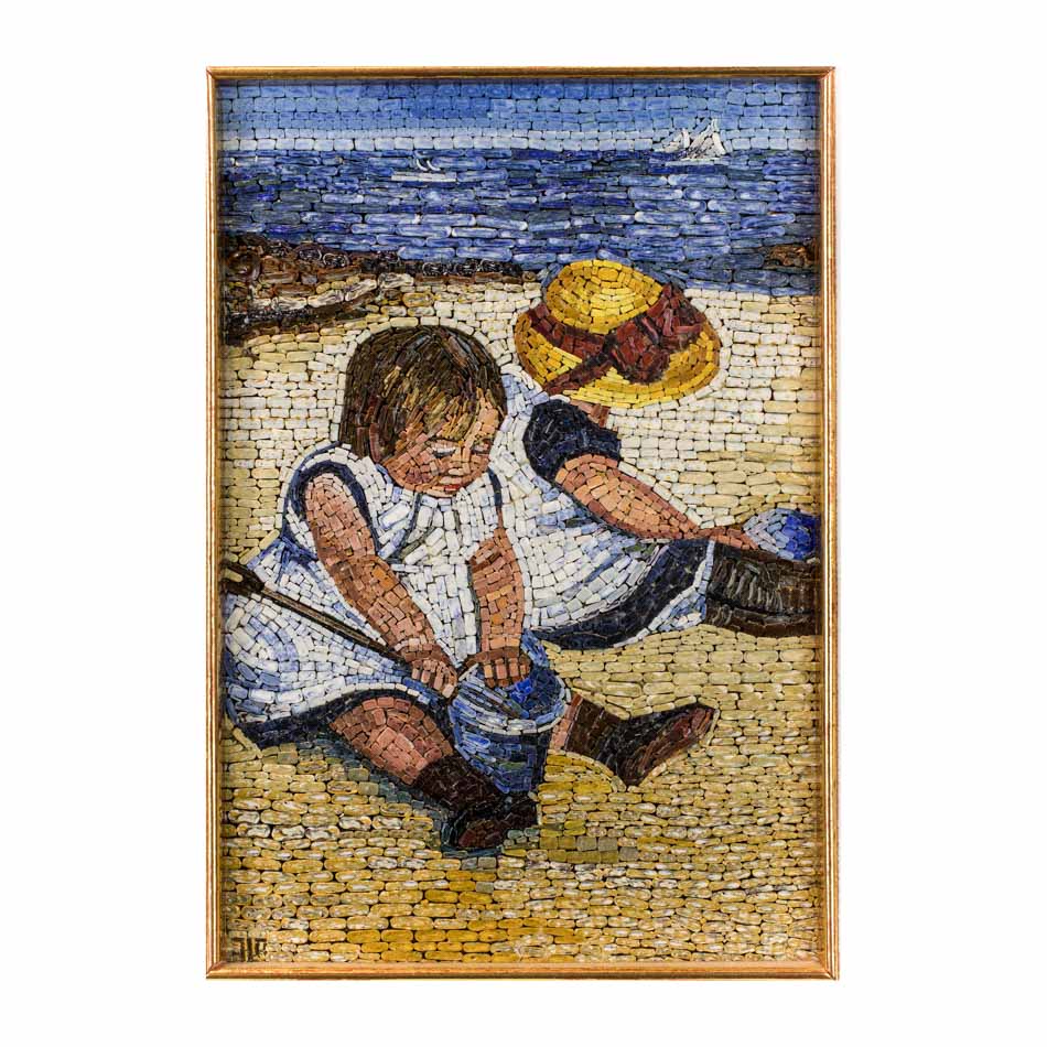 Mosaico Niñas en la Playa