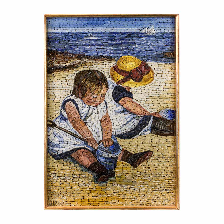 Mosaico Bambine sulla Spiaggia