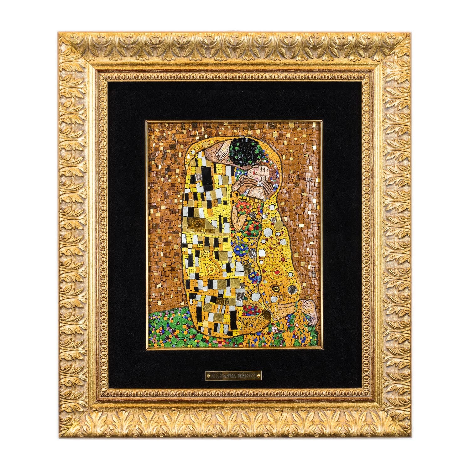 Detalle del mosaico del beso de Klimt
