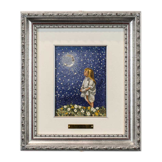 Mosaico Bimba che Guarda La Luna