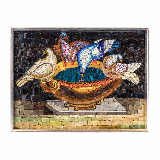 Mosaico Tagliato Le Colombe di Plinio