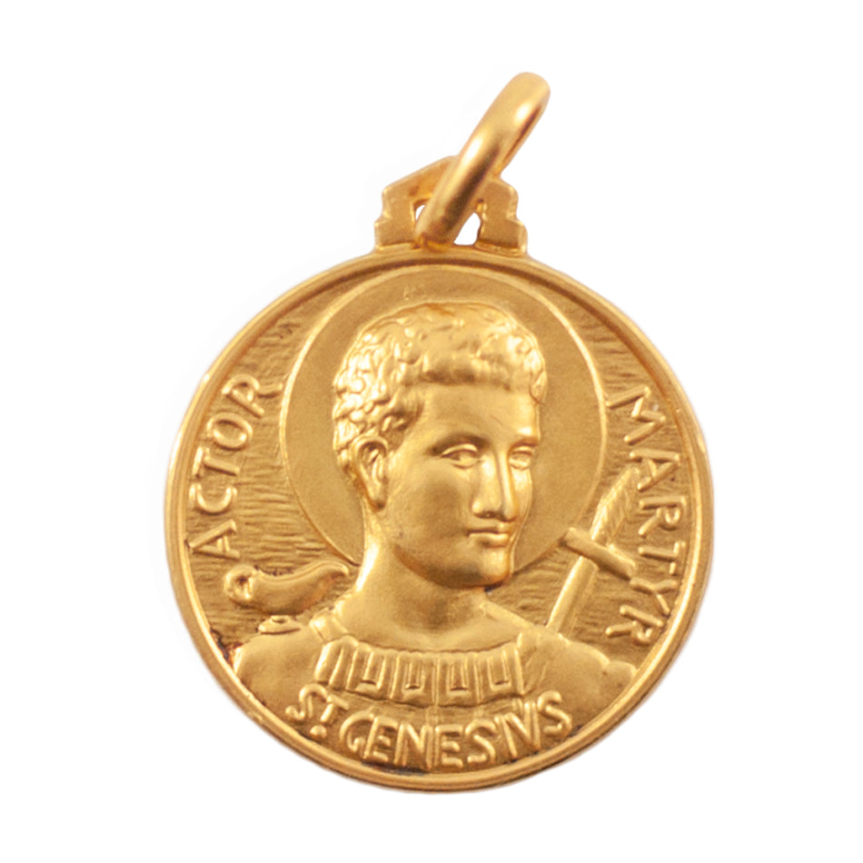 MEDALLA SAN GENESIO ORO AMARILLO