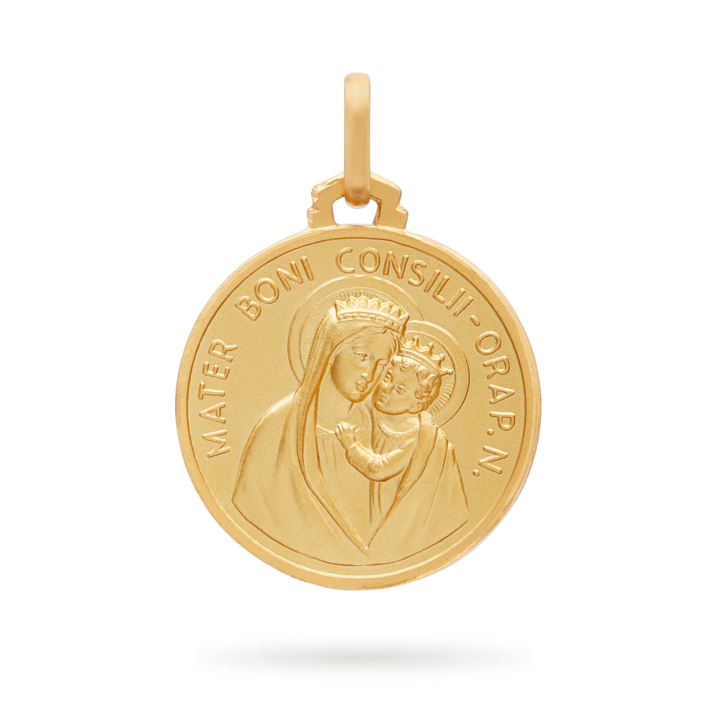MEDAGLIA MADONNA DEL BUON CONSIGLIO IN ORO GIALLO
