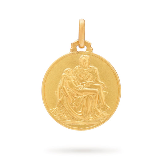 MEDAGLIA DELLA PIETÀ DI MICHELANGELO IN ORO GIALLO